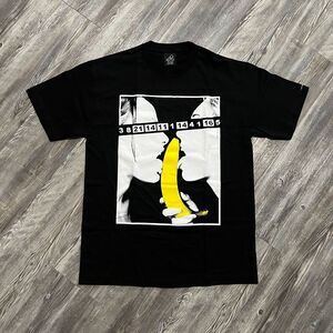 Chick and Ape Banana Graphic Cotton T Shirt Black Large Made USA New
